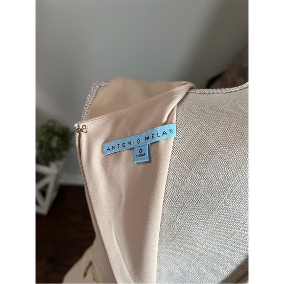 Antonio Melani Tailor Fit (Fit & Flare Style) Unique Golden Accented Waist Sz 0 - Picture 8 of 8